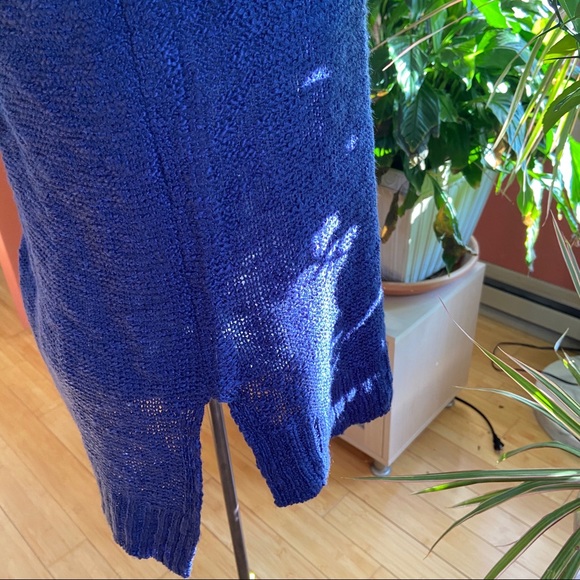 NWT Oh! MG OMG knit crew neck blue sweater - Picture 6 of 8